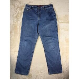 Gloria Vanderbilt Womens Amanda Straight Leg Stretch Jeans Size 14 Avg